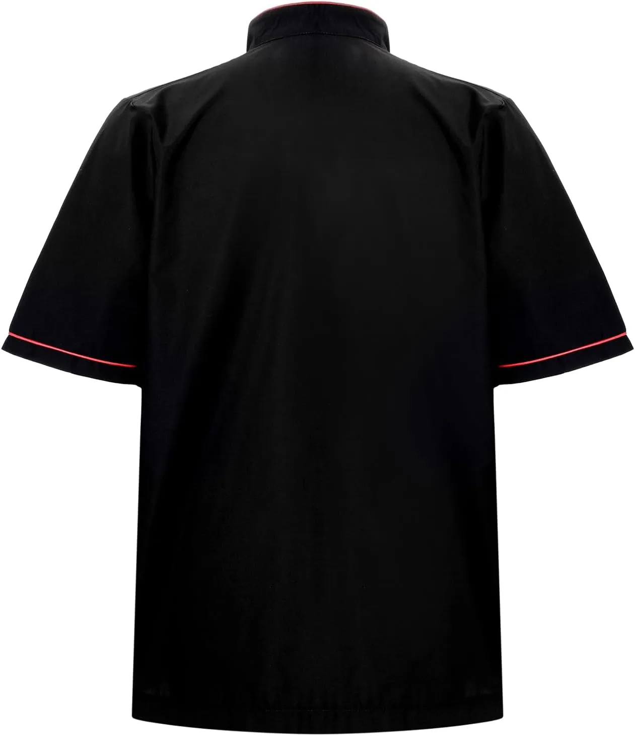 2 Pack Unisex Chef Coat Short Sleeve Chef Jacket Costume for Men Women