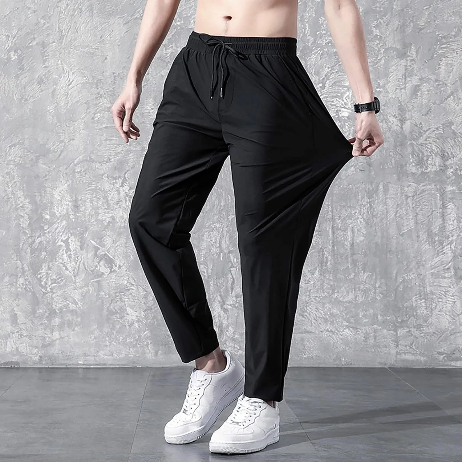 2023 Mens Cargo Mens Joggers Cargo Pants Fashion Casual Sweatpants Work Pants Drawstring Loose Trousers with Pockets
