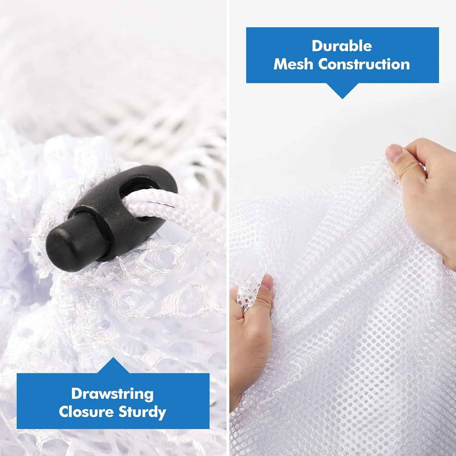 4Pcs Mesh Laundry Bags Washing Machine Mesh Wash Bags for Clothes,Underwear,Lingerie, Bed Linen with Drawstring Closure Sturdy(4 Szie)