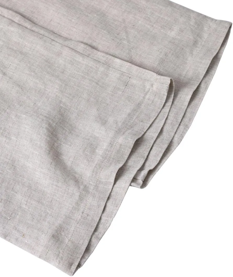 Amazhiyu Men's 100% Linen Summer Casual Elastic Drawstring Loose Pants Pockets