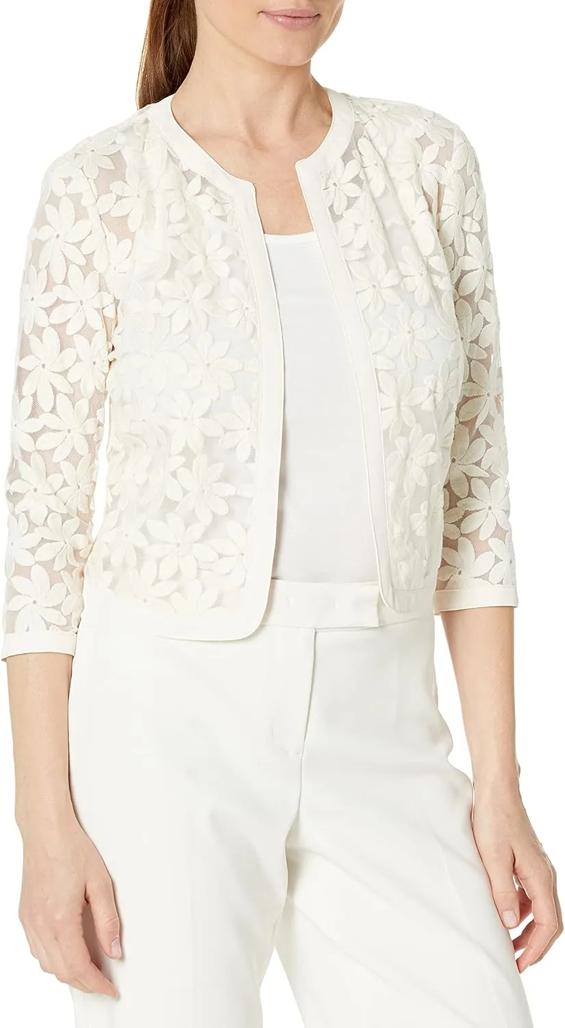 Anne Klein Women's Petite Soft Shoulder Cardigan (Spring 22)