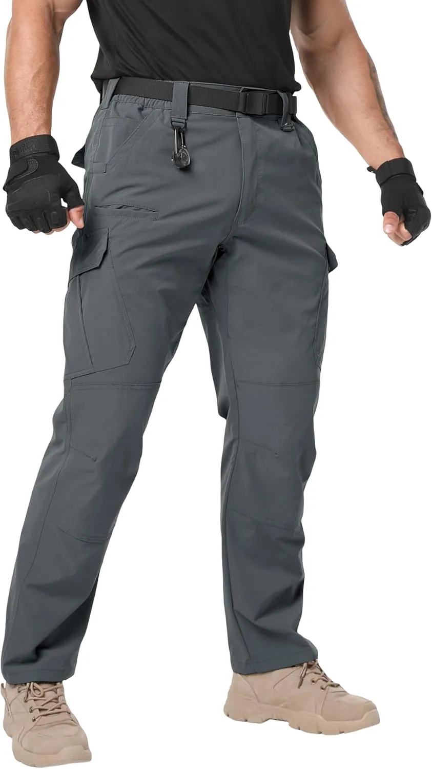 Arunlluta Mens Tactical Pants, Ripstop Water Resistant Cargo Work Pants for Men, Stretch Hiking Pants Lightweight