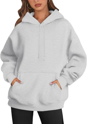 ATHMILE Womens Oversized Hoodies Fleece Sweatshirts Y2K Casual Long Sleeve Pullover Fall Clothes with Pocket and Drawstring