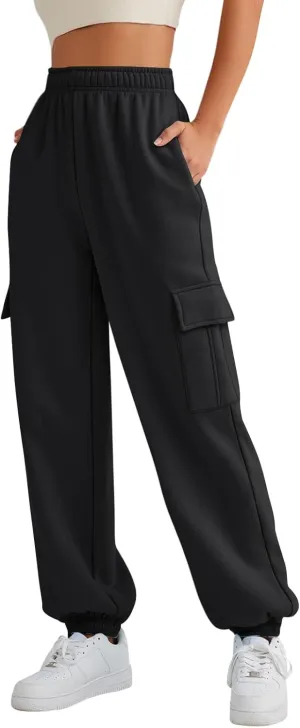 AUTOMET Womens Cargo Sweatpants Oversized Fleece Joggers Fall Fashion Outfits Y2k Clothes 2025 with Pockets