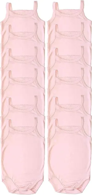 Baby Girls' Camisole Bodysuit Cotton Super Soft 4-Pack