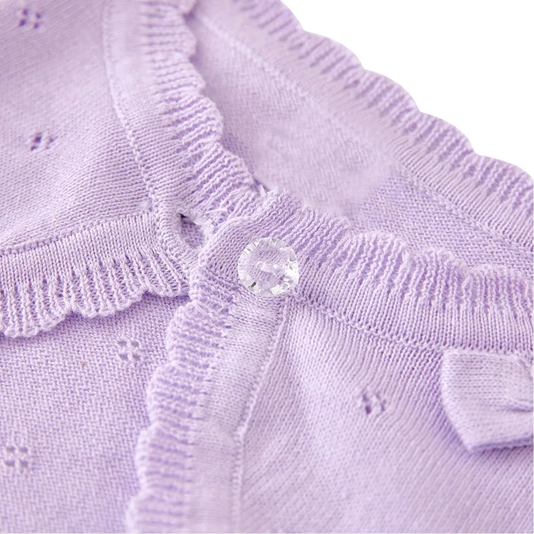Baby Girls Cardigan Sweater Bolero Shrugs Toddler Kids Knitted Long Sleeve Button Closure Cropped Dress Up Jacket Tops