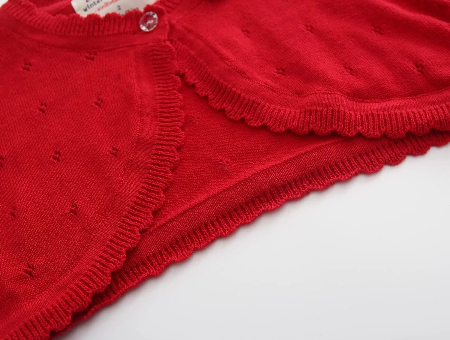Baby Girls Cardigan Sweater Bolero Shrugs Toddler Kids Knitted Long Sleeve Button Closure Cropped Dress Up Jacket Tops