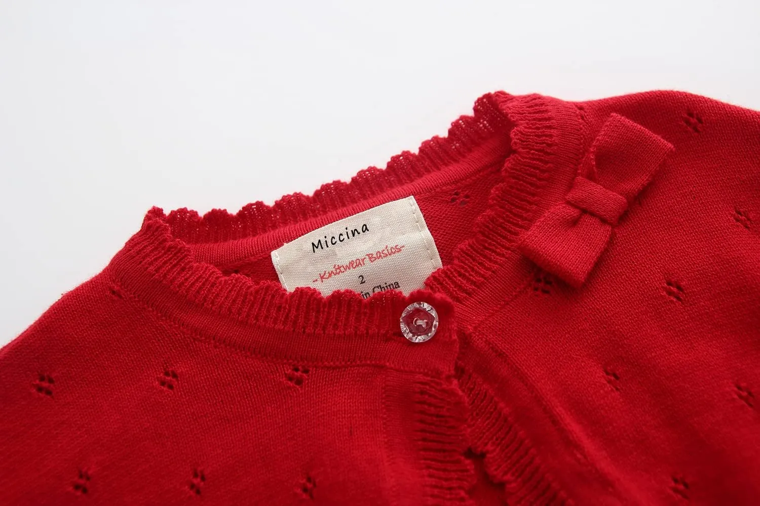 Baby Girls Cardigan Sweater Bolero Shrugs Toddler Kids Knitted Long Sleeve Button Closure Cropped Dress Up Jacket Tops