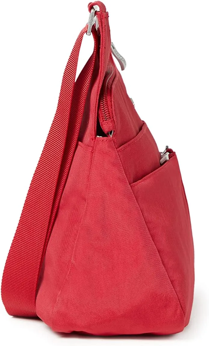 Baggallini Cross Over Crossbody Women 11x8.5 Medium Travel Bag Lightweight Water-Resistant Nylon Organized Handbag Purse