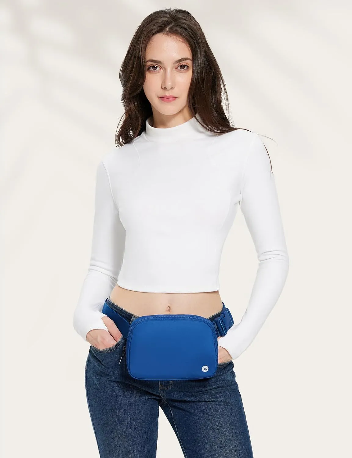 BALEAF Fanny Pack for Women Belt Bag Water Resistant Fashion Crossbody Waist Packs Adjustable Strap Blue 1L