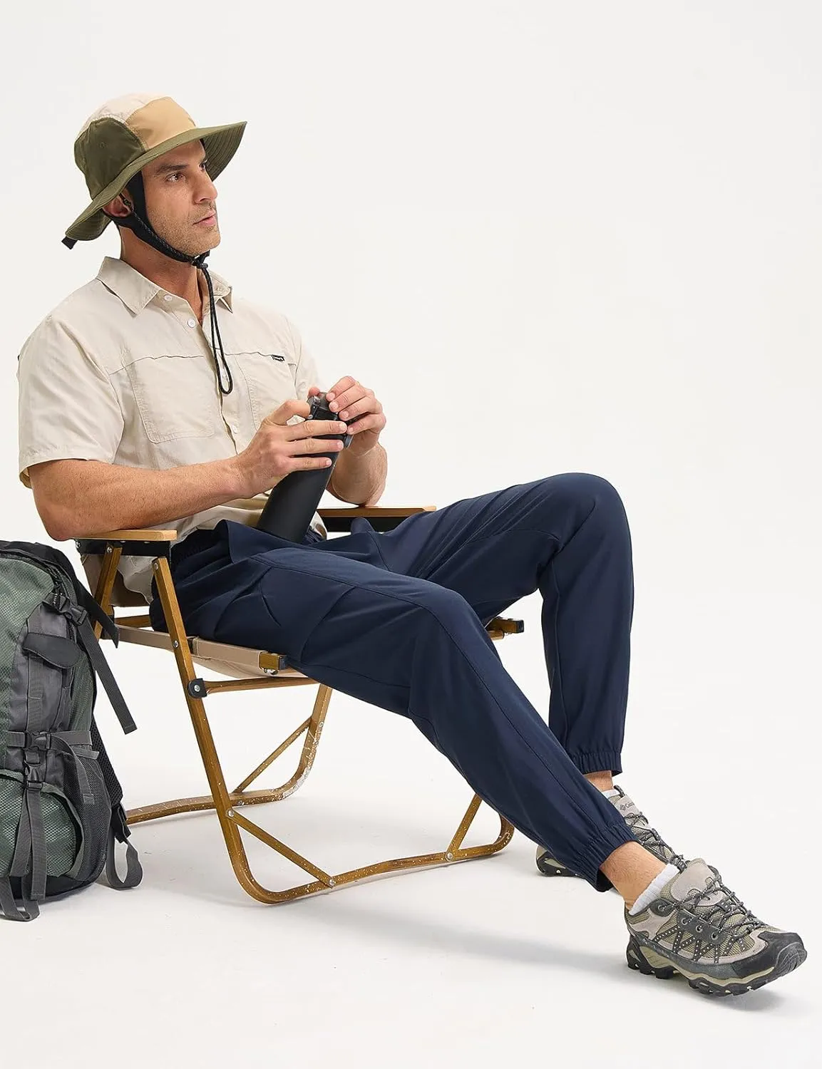 baleaf Mens Hiking Pants Lightweight Quick Dry Joggers with Pockets Cargo Pants Water Resistant Breathable Jogger
