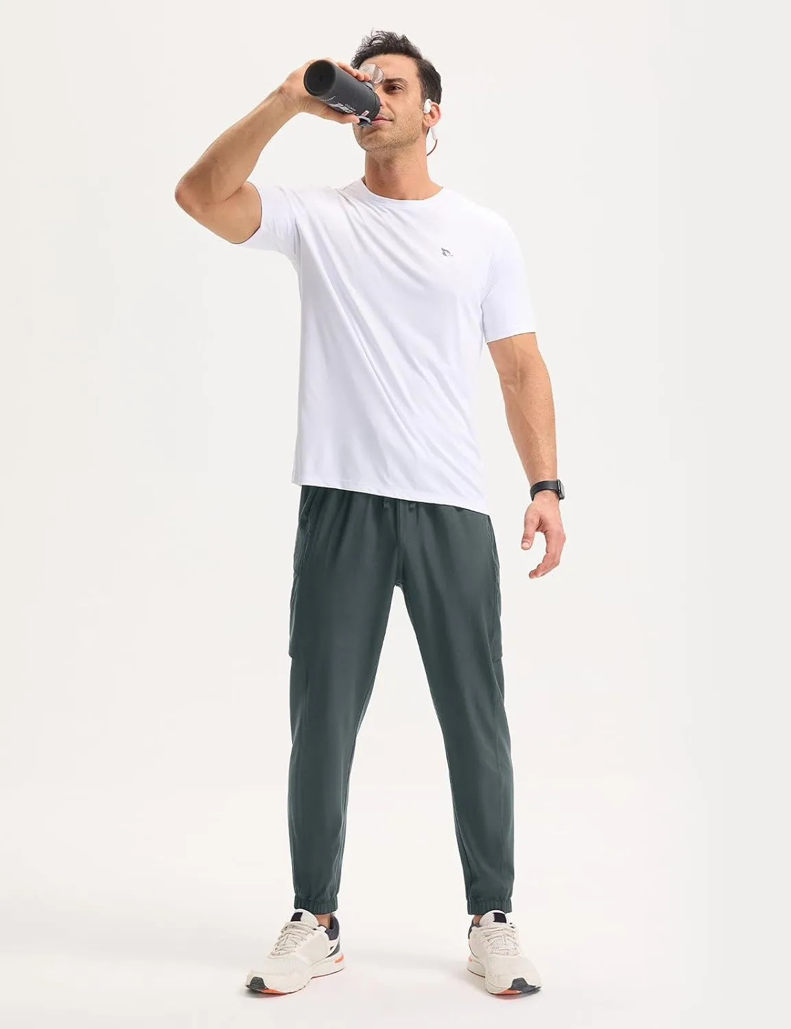 baleaf Mens Hiking Pants Lightweight Quick Dry Joggers with Pockets Cargo Pants Water Resistant Breathable Jogger