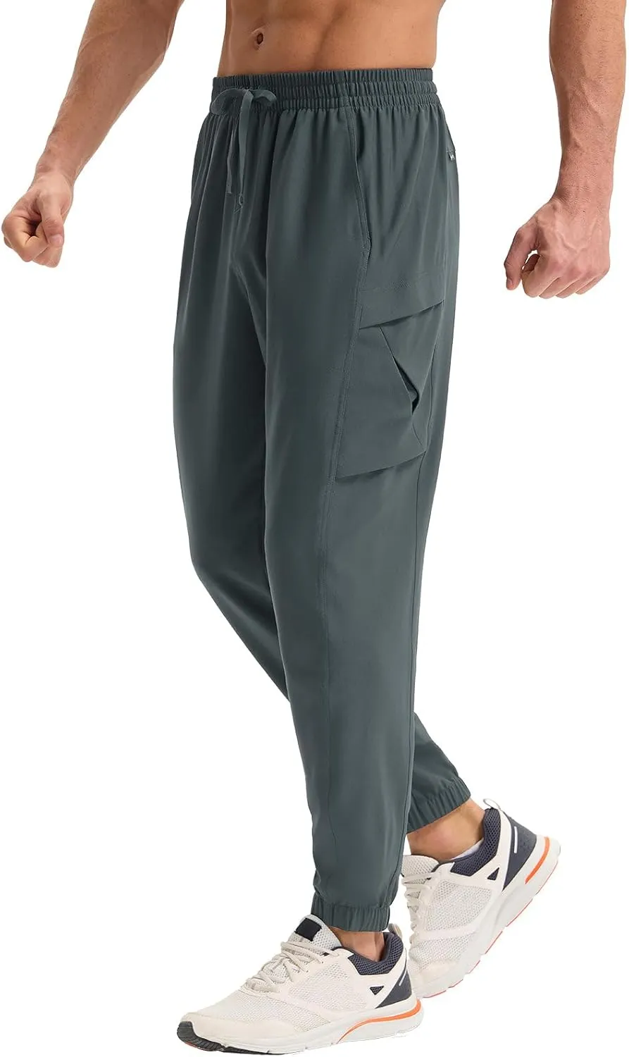 baleaf Mens Hiking Pants Lightweight Quick Dry Joggers with Pockets Cargo Pants Water Resistant Breathable Jogger