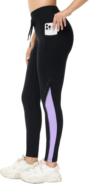 baleaf Women's Fleece Lined High Waisted Leggings Water Resistant Thermal Warm Winter Tights Ski Hiking Pants with Pockets