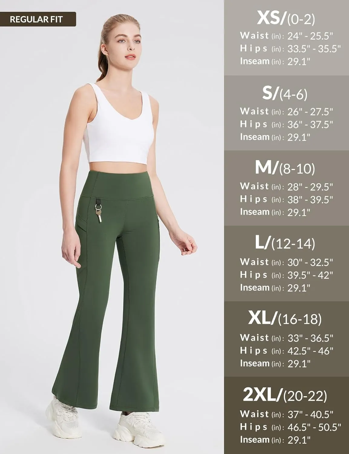 baleaf Women's Fleece Lined Leggings Water Resistant Winter Pants Thermal Warm Flare High Waist Bootcut for Outdoor Hiking