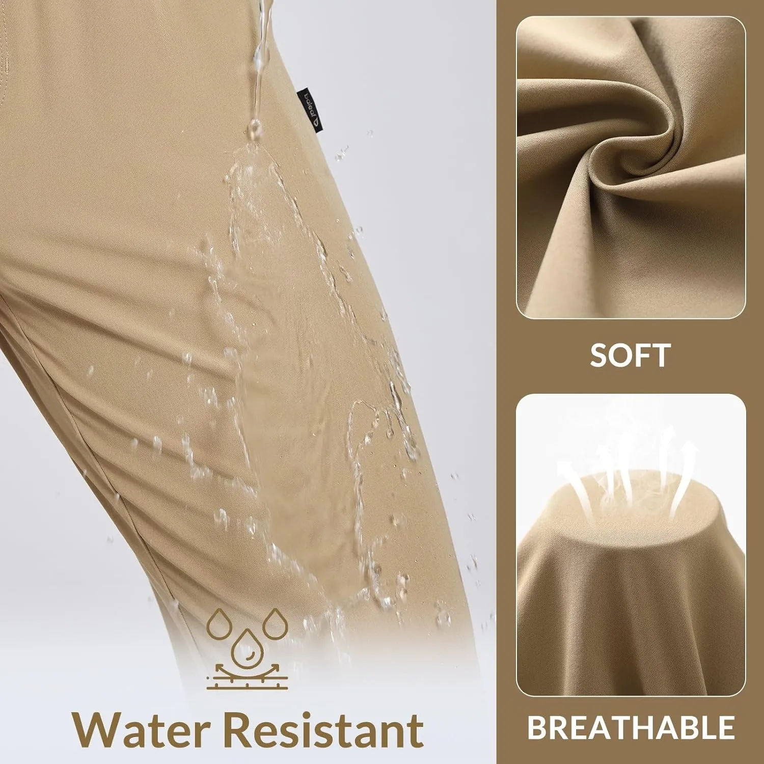 baleaf Women's Hiking Water Resistant Pants UPF Roll Up Convertible Capri Pant Quick Dry Zipper Pockets Travel Fishing