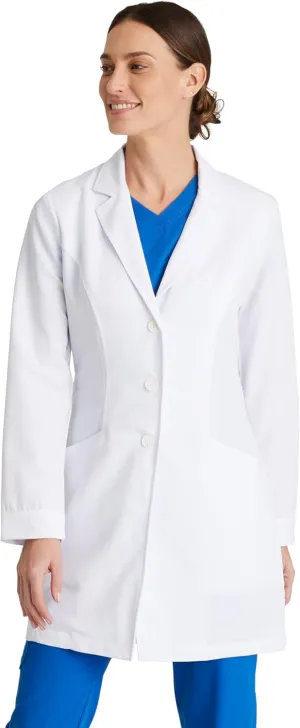 BARCO Grey's Anatomy Scrubs Signature - Brooke Lab Coat for Women, Professional Mid-Length Long Sleeve 32" Lab Coat