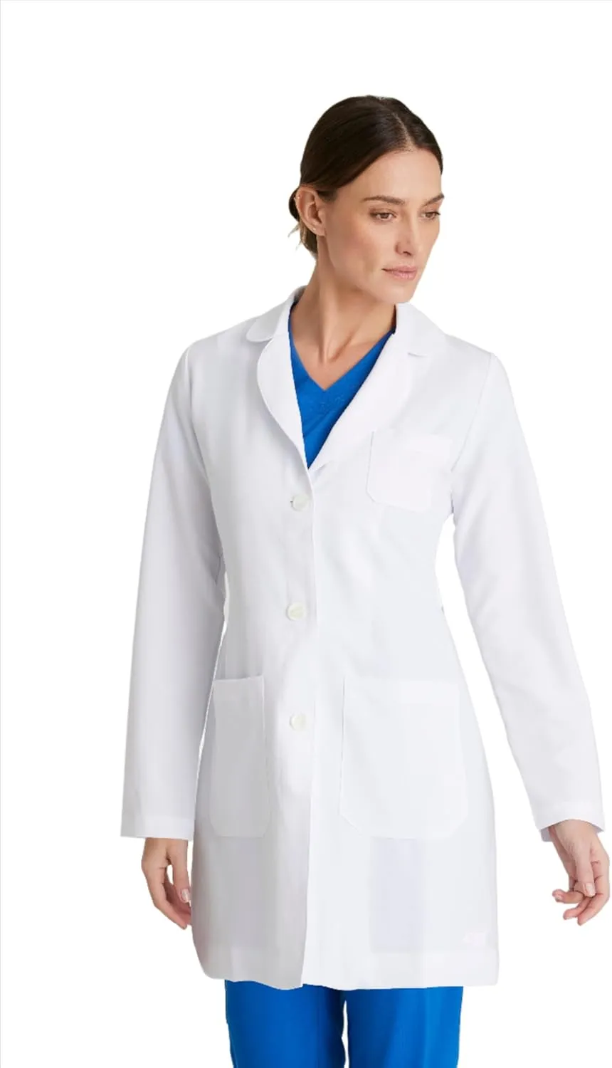 BARCO Grey's Anatomy Scrubs Signature - Brooke Lab Coat for Women, Professional Mid-Length Long Sleeve 32" Lab Coat