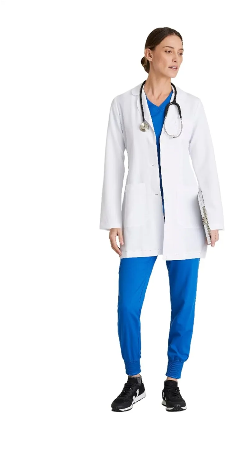 BARCO Grey's Anatomy Scrubs Signature - Brooke Lab Coat for Women, Professional Mid-Length Long Sleeve 32" Lab Coat