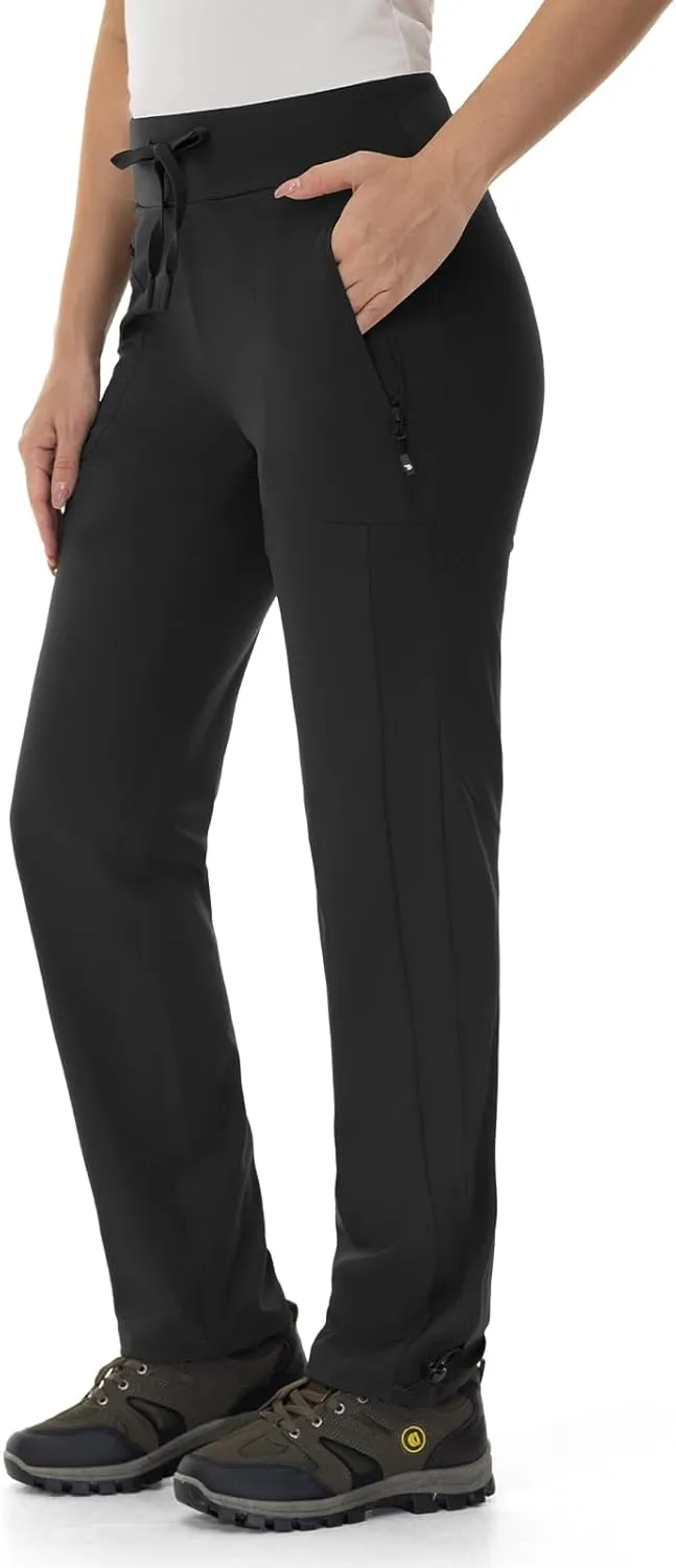 BGOWATU Women's Hiking Pants Lightweight Quick Dry Casual Joggers with Zipper Pockets Athletic Water Resistant Outdoor