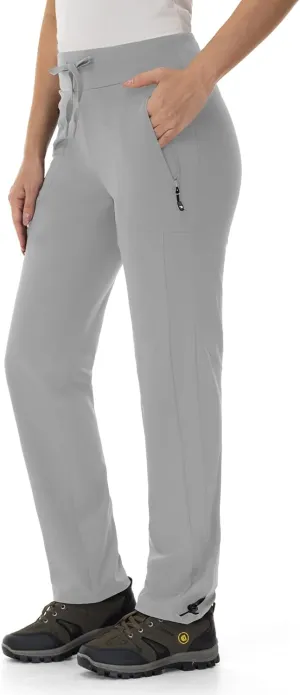 BGOWATU Women's Hiking Pants Lightweight Quick Dry Casual Joggers with Zipper Pockets Athletic Water Resistant Outdoor