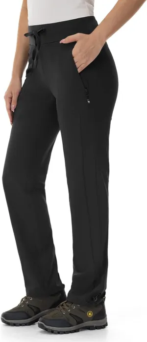 BGOWATU Women's Hiking Pants Lightweight Quick Dry Casual Joggers with Zipper Pockets Athletic Water Resistant Outdoor
