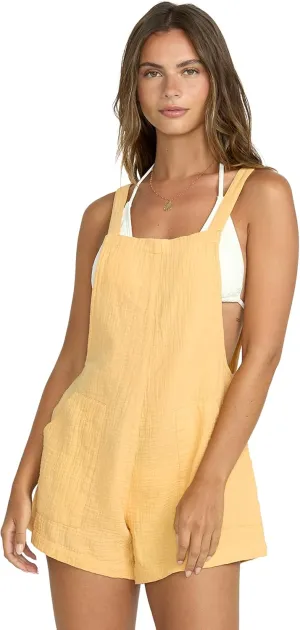 Billabong Women's Beach Crush Soft Cotton Overall Romper (XS-XL)
