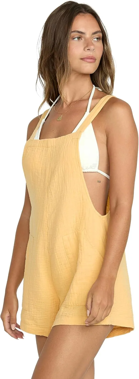 Billabong Women's Beach Crush Soft Cotton Overall Romper (XS-XL)