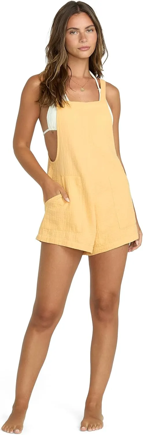Billabong Women's Beach Crush Soft Cotton Overall Romper (XS-XL)
