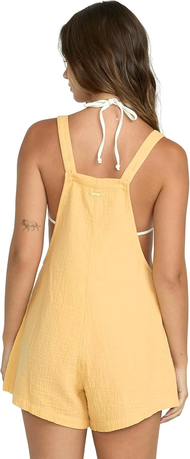 Billabong Women's Beach Crush Soft Cotton Overall Romper (XS-XL)