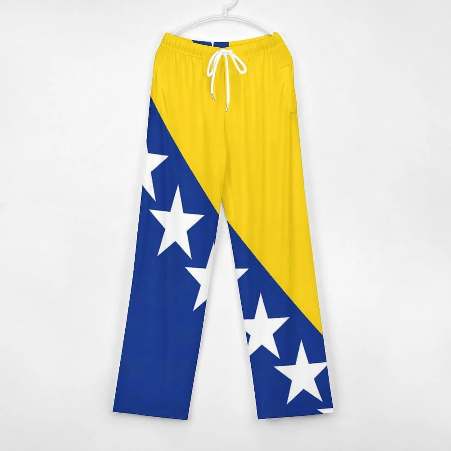 Bosnia And Herzegovina Flag Pajamas for Adult Bottoms Lounge Pants Sleepwear Loungewear with Elastic Waistband Unisex