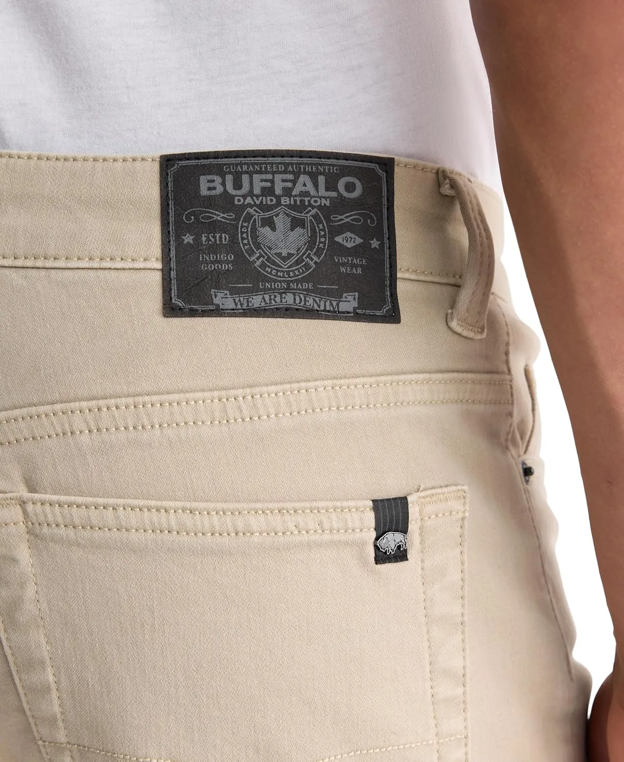 Buffalo David Bitton Men's Non-Denim Straight Leg Six French Terry Pants with Cotton Blend Stretch