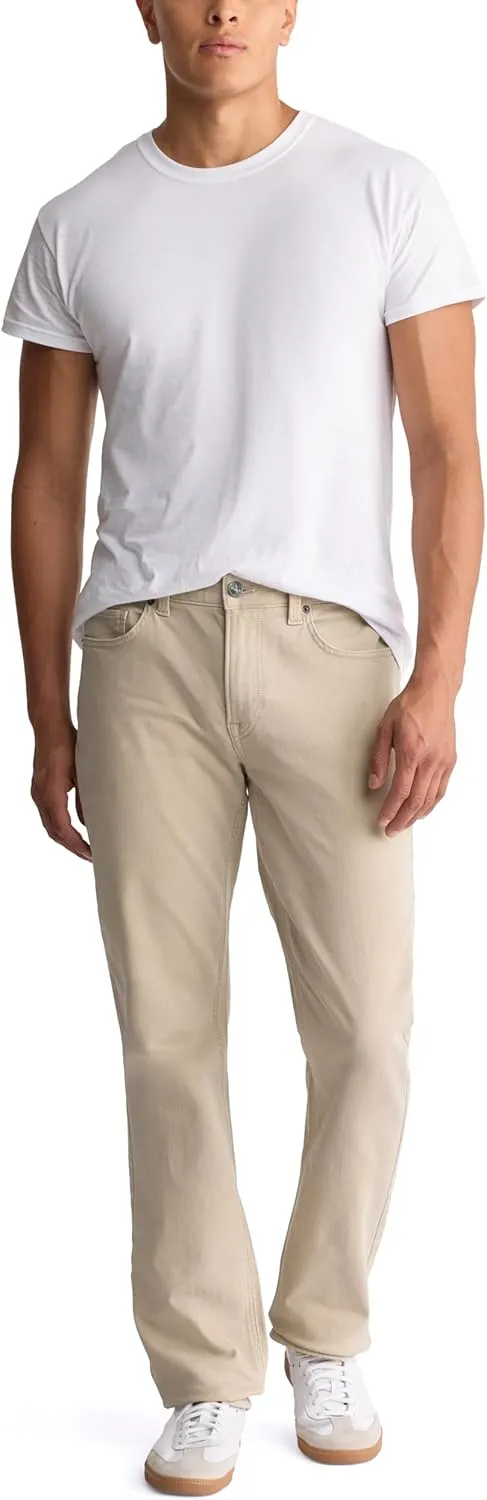 Buffalo David Bitton Men's Non-Denim Straight Leg Six French Terry Pants with Cotton Blend Stretch