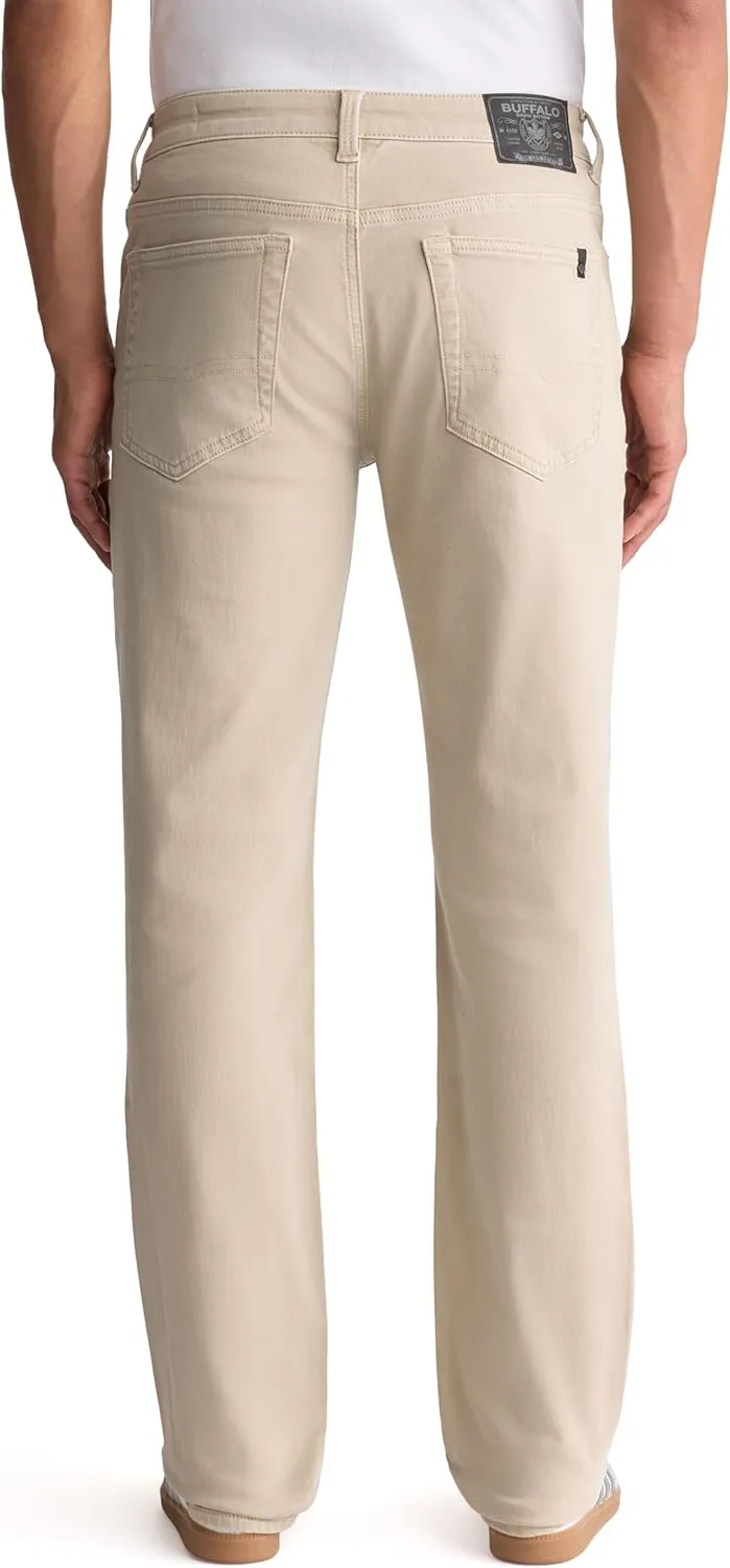 Buffalo David Bitton Men's Non-Denim Straight Leg Six French Terry Pants with Cotton Blend Stretch
