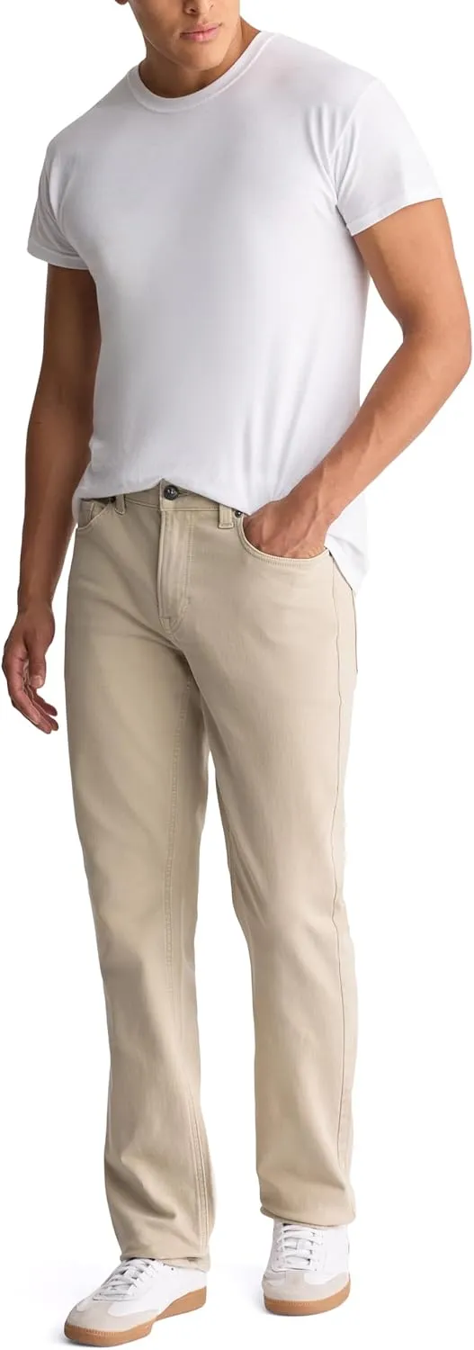 Buffalo David Bitton Men's Non-Denim Straight Leg Six French Terry Pants with Cotton Blend Stretch