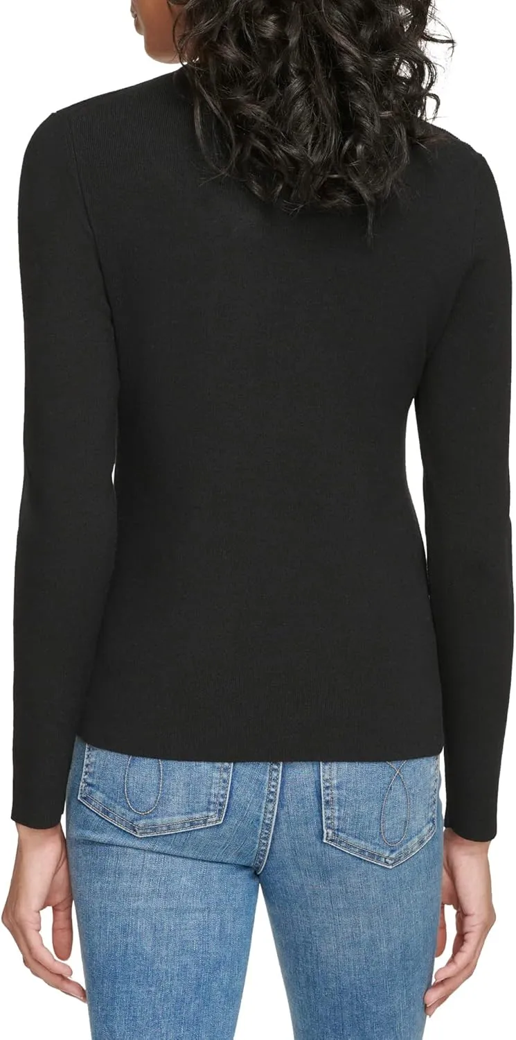 Calvin Klein Women's Twist Neck Long Sleeve Sweater