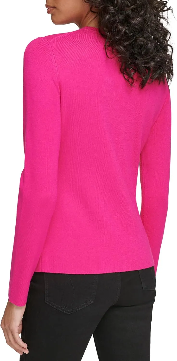 Calvin Klein Women's Twist Neck Long Sleeve Sweater