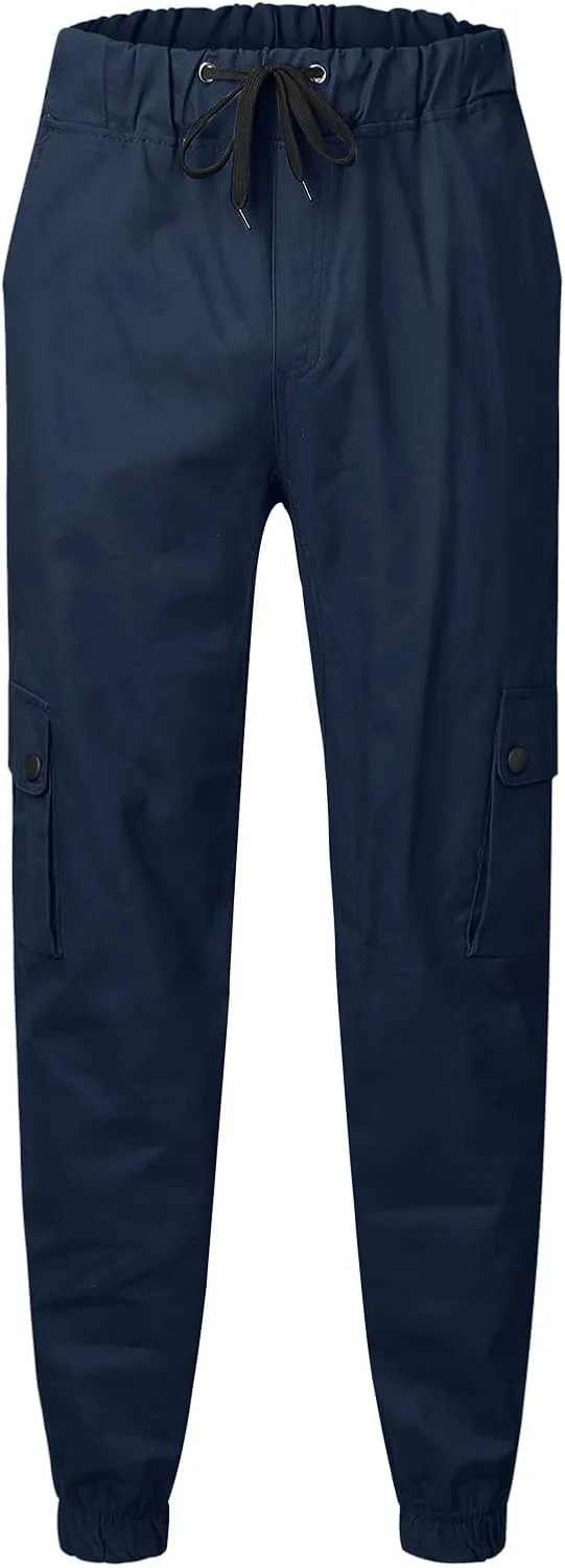 Cargo Sweatpants for Men Big and Tall Sport Pants Drawstring Sports Trousers for Men Mens Cargo Sweatpants Drawstring