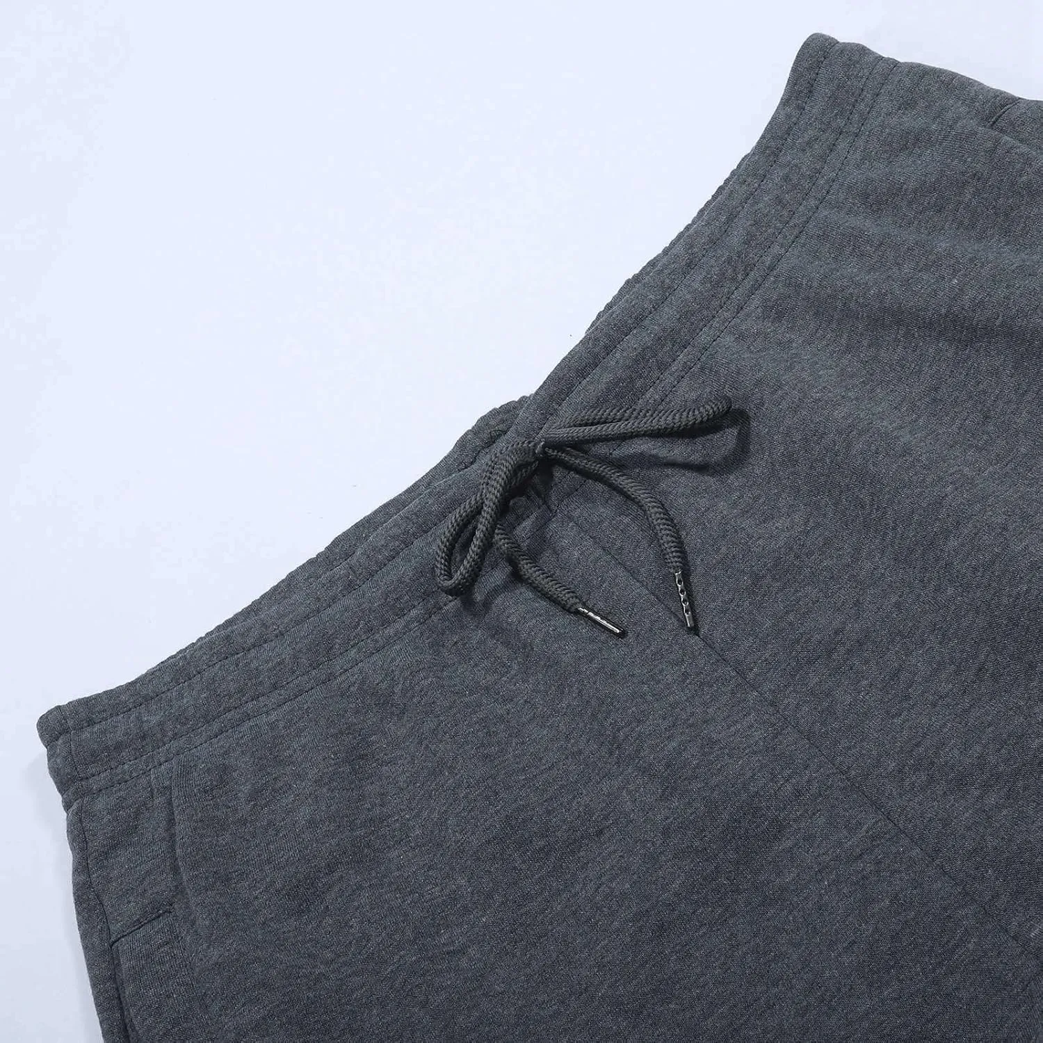 Cargo Sweatpants for Men Heavyweight Fleece Baggy Elastic Waist Drawstring Joggers Fall Trousers with Pockets