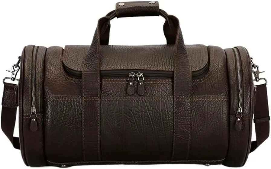 Carry On Weekender Overnight Bag Leather Duffle for Men Travel Duffel Backpack Water Resistant Laptop Weekend
