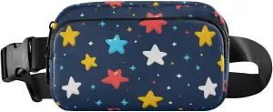 Cartoon Stars Fanny Pack Water Resistant, Women Men Waist Pack Sling Bag Purse for Travel Hiking