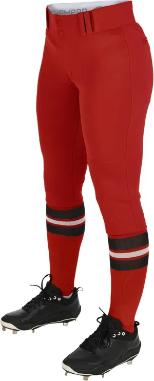 CHAMPRO Women's Knicker Style Low-Rise Softball Pants