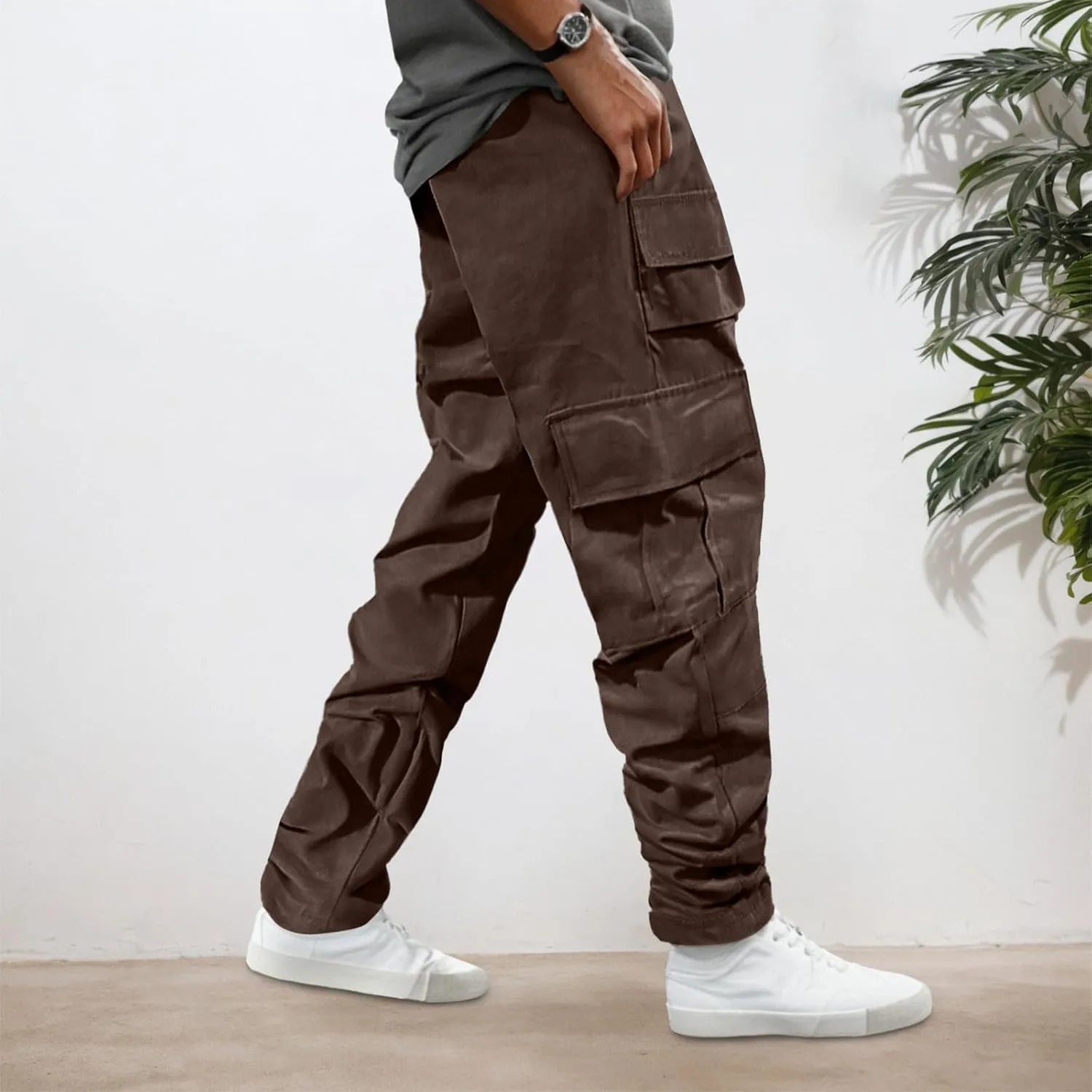 Chinos Pants Men Jeans Work Tactical Joggers Skinny Slim Fit Body Stretch Regular Fit Cargo Joggers Football Yoga