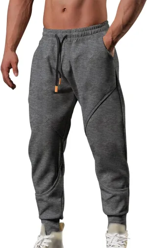 Chinos Pants Men Slim Fit Male Spring Casual Fitness Running Trousers Drawstring Loose Waist Color Matching Pants