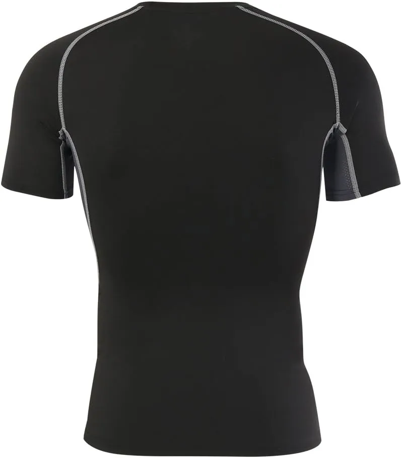 Compression Shirt Men 3 Pack Quick-Dry Athletic Baselayer 4-Way Stretch Moisture-Wicking Short Sleeve Workout Shirts