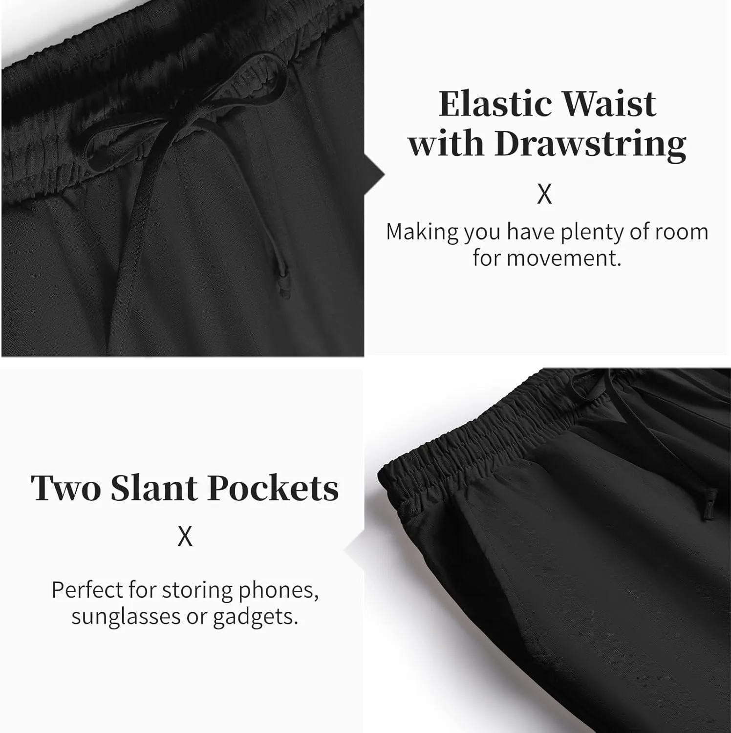 COOFANDY Men's 2 Pieces Cotton Linen Set Casual Short Sleeve Henley Shirts Beach Yoga Pants Summer Outfits