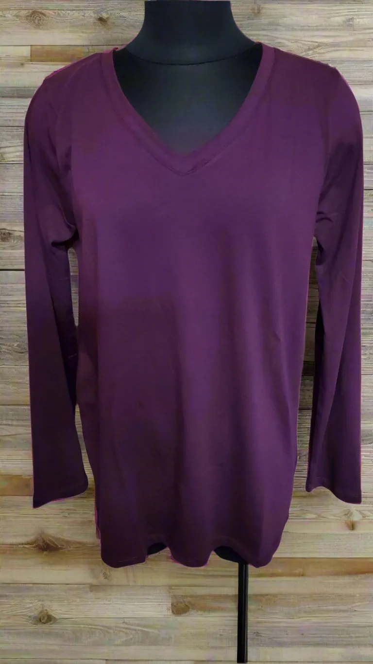 Cotton V-Neck Long Sleeve GT1058