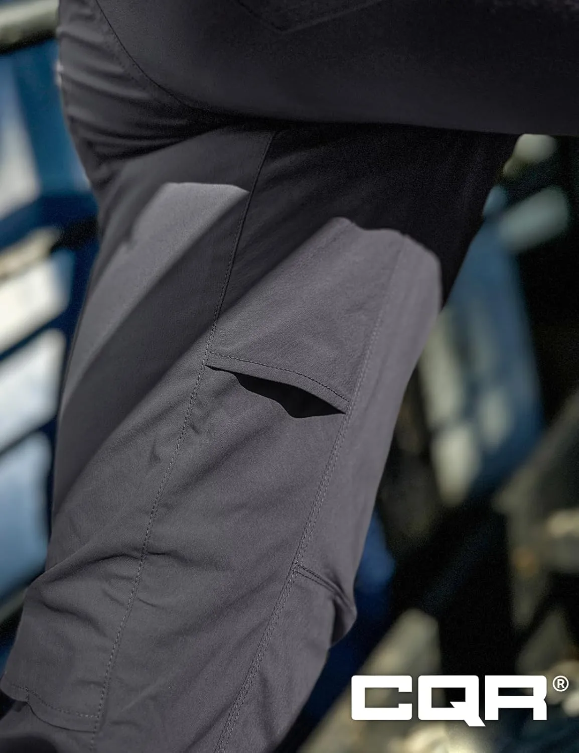 CQR Men's Vent Stretch Pants, Quick Dry Lightweight Casual Cargo Pants, Water Resistant Straight-Fit Utility Work Pants