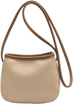 cross-body bag Clashing Color Soft Leather Bucket Bag