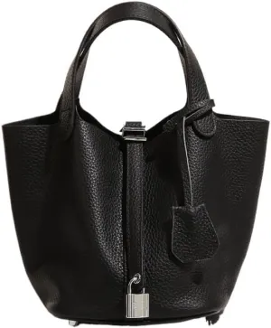 cross-body bag Genuine Leather Soft Cowhide Lychee Bucket Bag